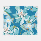 Blumenmuster, vielseitiges Design der Blume. Fleecedecke (Vorderseite (Horizontal))