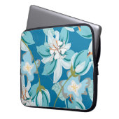 Blumenmuster, vielseitiges Design der Blume. Laptopschutzhülle (Vorderseite Links)