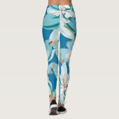 Blumenmuster, vielseitiges Design der Blume. Leggings (Rückseite)