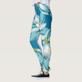 Blumenmuster, vielseitiges Design der Blume. Leggings (Links)