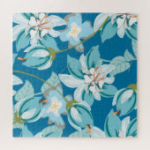 Blumenmuster, vielseitiges Design der Blume. Puzzle (Horizontal)