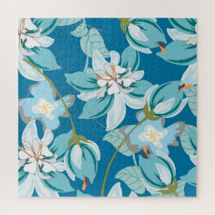 Blumenmuster, vielseitiges Design der Blume. Puzzle