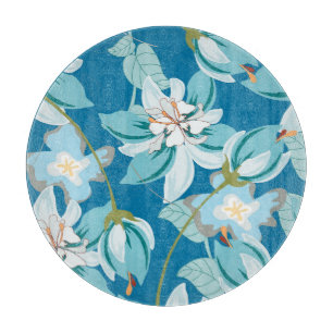 Blumenmuster, vielseitiges Design der Blume. Schneidebrett