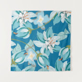 Blumenmuster, vielseitiges Design der Blume. Wandteppich (Vorderseite (Horizontal))