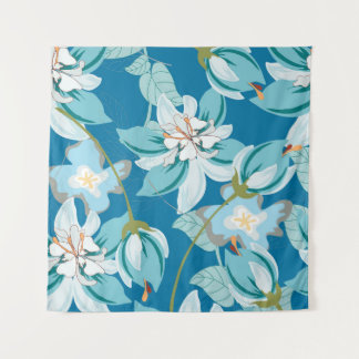 Blumenmuster, vielseitiges Design der Blume. Wandteppich