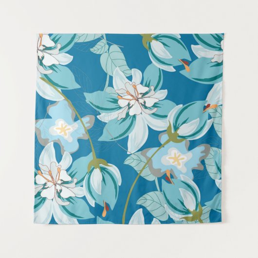 Blumenmuster, vielseitiges Design der Blume. Wandteppich (Vorderseite)