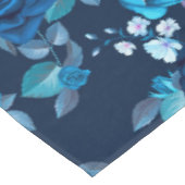 Blumenmuster Vintag blaue Rose Tischdecke (Schrägansicht)