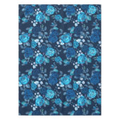 Blumenmuster Vintag blaue Rose Tischdecke (Vorderseite)