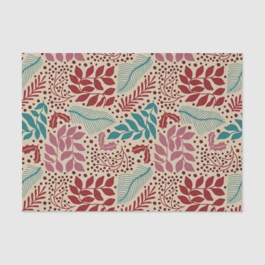 Blumenmuster Vintag Gemütlich Weihnachten Seidenpapier (Vorderseite)