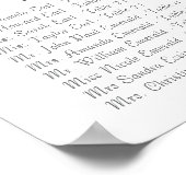 Blumenmuster Vintag Modern Mason JAR Sitzkarte Poster (Ecke)