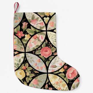 Blumenmuster Vintag Nahtloses Muster Kleiner Weihnachtsstrumpf