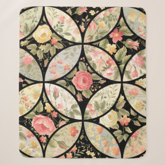 Blumenmuster Vintag Nahtloses Muster Sherpadecke