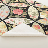 Blumenmuster Vintag Nahtloses Muster Sherpadecke (3/4)