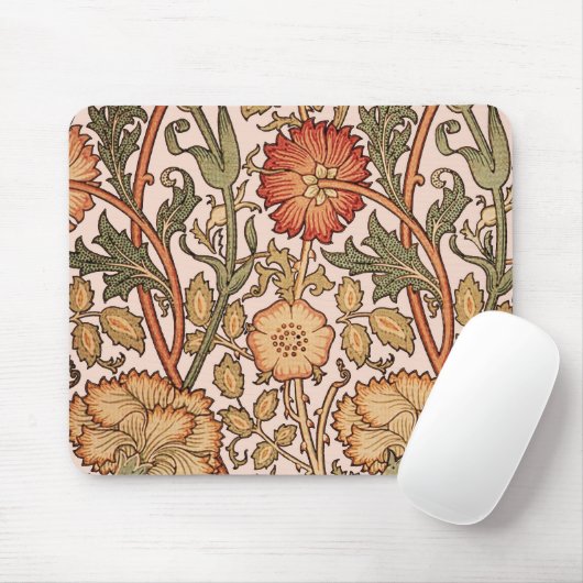 Blumenmuster Vintag rosa Designer-Stoff Mousepad (Mit Mouse)