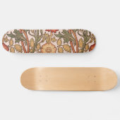 Blumenmuster Vintag rosa Designer-Stoff Skateboard (Horizontal)