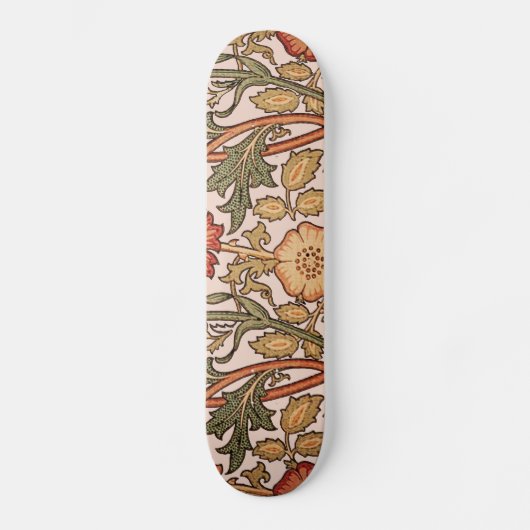 Blumenmuster Vintag rosa Designer-Stoff Skateboard (Vorderseite)