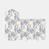 Blumenmuster. Vintage blaue Rose Geschenkschachtel (Ungefaltet)
