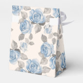 Blumenmuster. Vintage blaue Rose Geschenkschachtel (Rückseite)