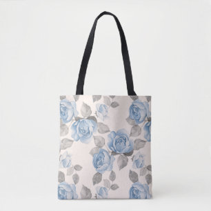 Blumenmuster Vintage blaue Rose Tasche