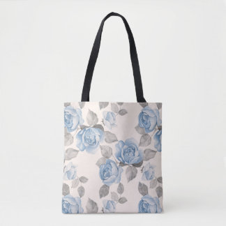 Blumenmuster Vintage blaue Rose Tasche