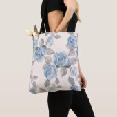 Blumenmuster Vintage blaue Rose Tasche (Von Nahem)