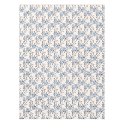 Blumenmuster. Vintage blaue Rose Tischdecke (Vorderseite)