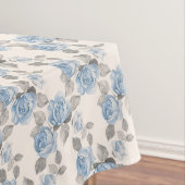 Blumenmuster. Vintage blaue Rose Tischdecke (Beispiel)
