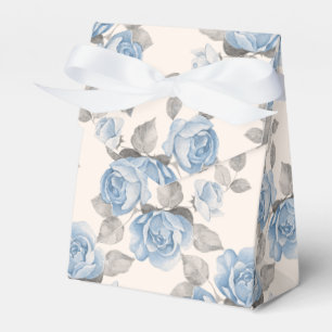 Blumenmuster. Vintage blaue Rosen Geschenkschachtel