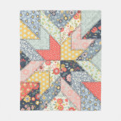 Blumenmuster: Vintage Ornamente Fleecedecke (Vorderseite)