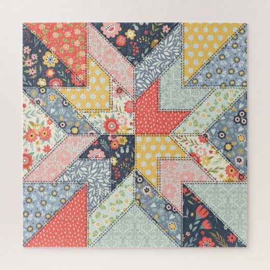 Blumenmuster: Vintage Ornamente Puzzle (Vertikal)