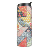 Blumenmuster: Vintage Ornamente Thermosbecher (Nach links gedreht)