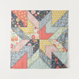 Blumenmuster: Vintage Ornamente Wandteppich