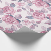 Blumenmuster. Vintage Rose Geschenkpapier (Ecke)