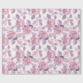Blumenmuster. Vintage Rose Geschenkpapier (Flach)