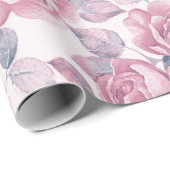 Blumenmuster. Vintage Rose Geschenkpapier (Rolleneckpunkt)