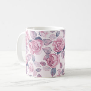 Blumenmuster. Vintage Rose Kaffeetasse