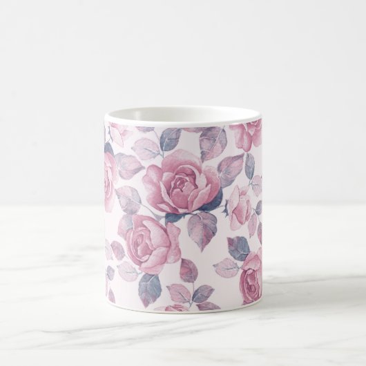 Blumenmuster. Vintage Rose Kaffeetasse (Mittel)