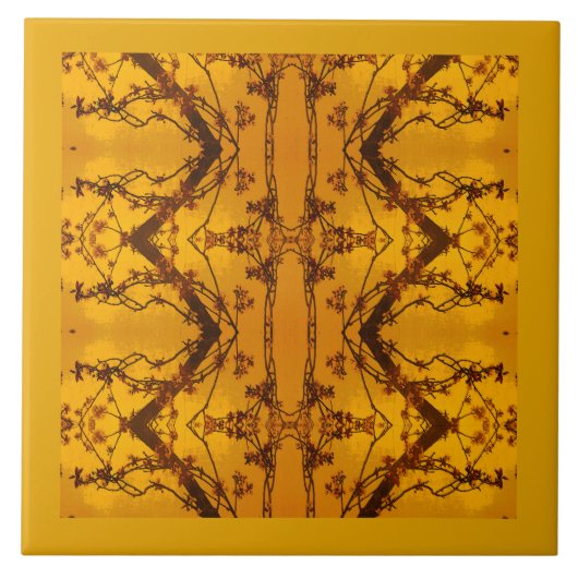 Blumenmuster Vintager toskanischer Art Fliese (Vorderseite)