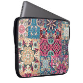 Blumenmuster: Vintages kariertes Muster. Laptopschutzhülle (Vorne Rechts)