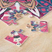 Blumenmuster: Vintages kariertes Muster. Puzzle (Seite)