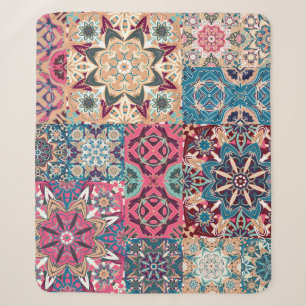 Blumenmuster: Vintages kariertes Muster. Sherpadecke