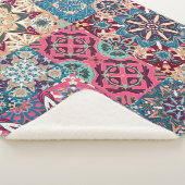 Blumenmuster: Vintages kariertes Muster. Sherpadecke (3/4)