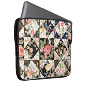 Blumenmuster: Vintages Mix Laptopschutzhülle (Vorne Rechts)