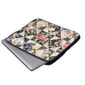 Blumenmuster: Vintages Mix Laptopschutzhülle (Vorne Knopf)