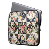 Blumenmuster: Vintages Mix Laptopschutzhülle (Vorderseite Links)