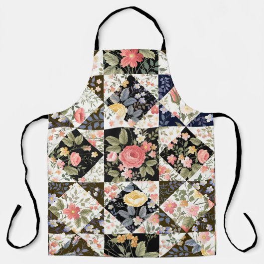 Blumenmuster: Vintages Mix Schürze (Vorderseite)