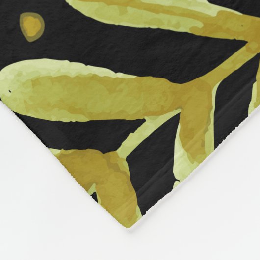 Blumenmuster: Vintages Wasserfarbmuster Fleecedecke (Ecke)