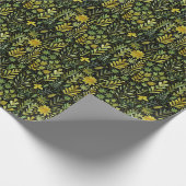 Blumenmuster: Vintages Wasserfarbmuster Geschenkpapier (Ecke)