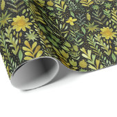 Blumenmuster: Vintages Wasserfarbmuster Geschenkpapier (Rolleneckpunkt)