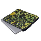 Blumenmuster: Vintages Wasserfarbmuster Laptopschutzhülle (Vorne Knopf)